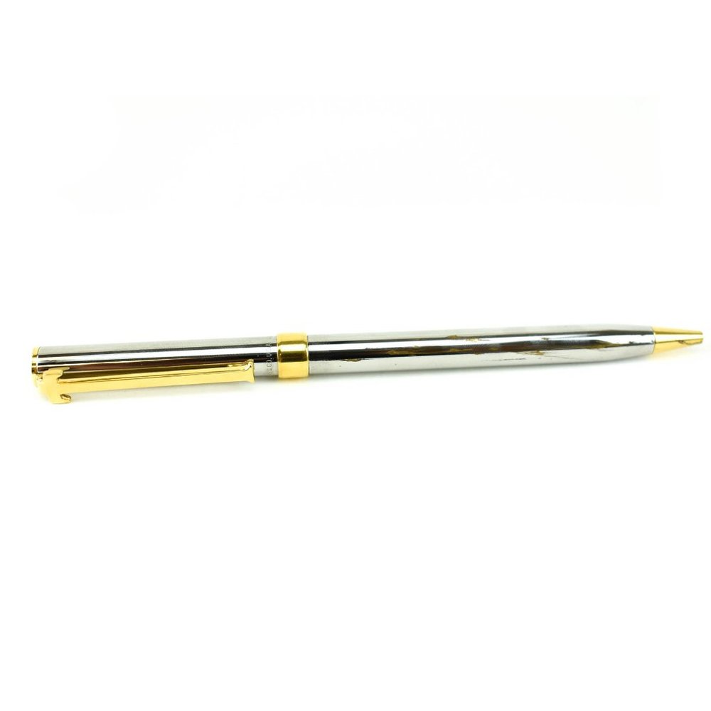 TIFFANY & CO: Silver & Gold "T Clip" Ballpoint oq